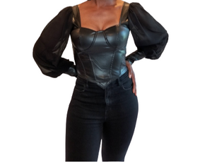 Date Night Leather Corset